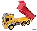 Memtes Friction Powered Dump Truck Toy with Lights and Sound for Kids