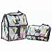 PackIt 10 inch 10 hour Freezable Foldable Reusable Multipal Uses Lunch Bag with Adjustable Strap (Grey Pastel Prism)