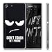 kwmobile Crystal Case Cover for Sony Xperia M5 TPU silicone IMD design protective case - soft mobile cover Design Don't touch my phone