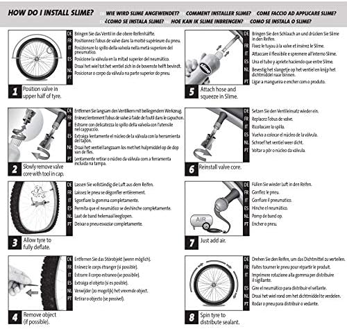 Slime - Tube d'étanchéité - Vert - 237 ml