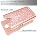 ZTE Prestige 2 Case,ZTE N9136 Case with HD Screen Protector for Girls Women,LeYi Luxury Glitter Cute Design [PC Silicone Leather] Dual Layer Protective Phone Case for ZTE Prestige 2 N9136 - Rose Gold