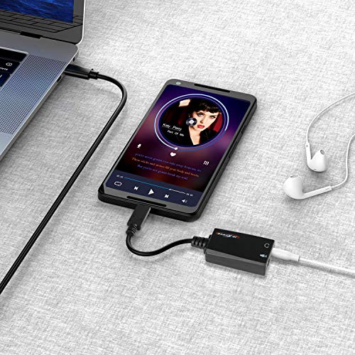 ZAMO 2 in 1 USB C Audio Adapter,Type C to 3.5mm DAC Aux Headphone Jack Cable with USB-C PD Converter for Google Pixel 2 2 XL