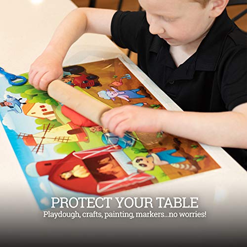 Farm Animals Disposable Placemats for Kids That Stick Baby Eating Supplies, Toddler Placemat