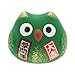 Kotobuki Fukuro Owl Charm Gakumon-un Collectible Figurine, Academic Achievement, Green