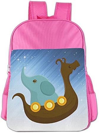 XIAOHU Little Travelers Viking Elephant For 4-15 Girl Leisure Knapsack Pink
