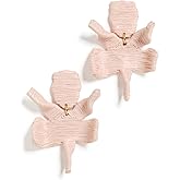 Lele Sadoughi Women's Raffia Paper Lily Earrings, Natural, Pink, One Size