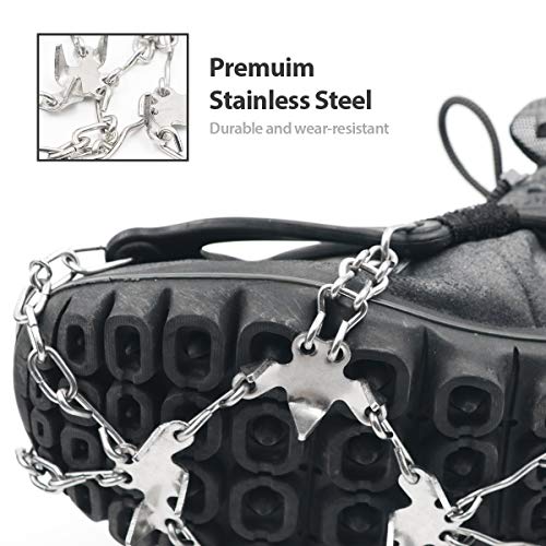 image for ROCONTRIP Traction Cleats Ice Snow Grips Anti Slip Stainless Steel Spi