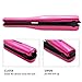 2 IN 1 Wireless Mini Hair Straightener Portable Ceramic Flat Iron USB Rechargeable Curler, Fix Styling Quick, Good for Travel(Rose red)