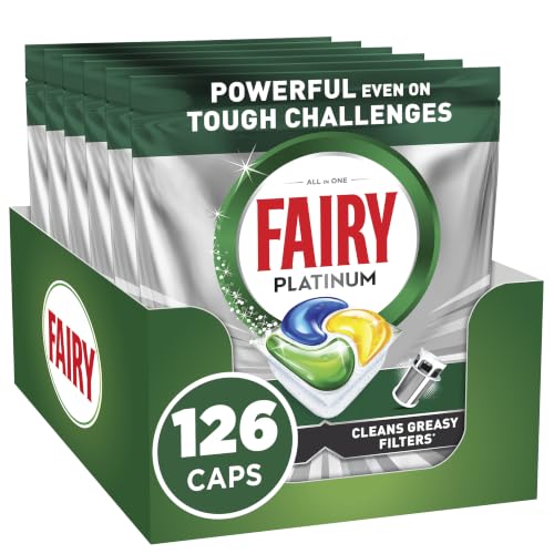 Fairy Platinum Dishwasher Tablets, Lemon, 126 Capsules