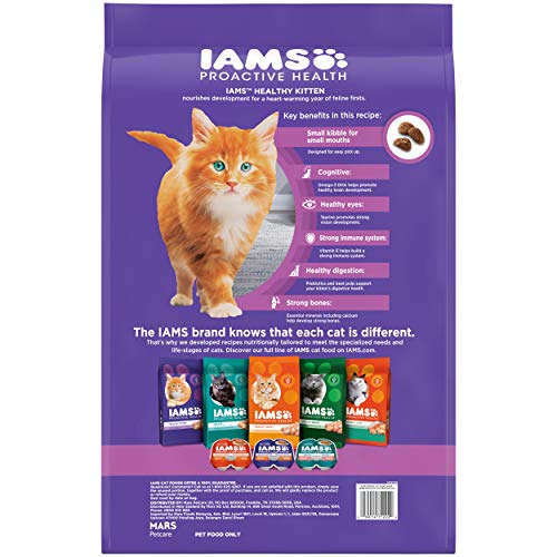IAMS PROACTIVE HEALTH Healthy Kitten Dry Cat Food with Chicken Cat Kibble, 16 lb. Bag