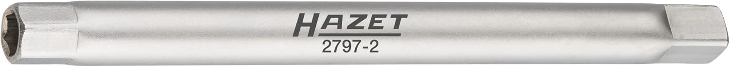 Hazet 2797-2 Bumper Pipe Socket Spanner Square 6.3 mm (1/4 Inch) Inner Hex Profile, Colour, Size