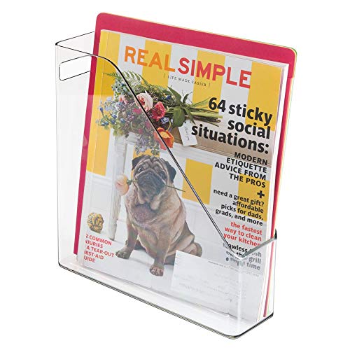 image for mDesign Plastic File Folder Bin Storage Organizer - Vertical with Hand