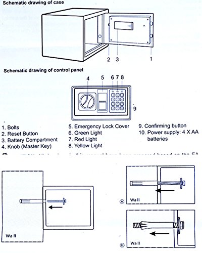 image for FDegage Digital Security Safe Box Solid Steel Construction Hidden with
