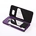 Galaxy S7 Edge case,W7ETBEN Hidden Back Mirror Wallet Case with Stand Feature and Card Holder for Samsung Galaxy S7 Edge G9350 (Purple)