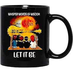 NA Whisper Words of Wisdom The #Beatles Let It Be Tasse de Chemise avec poignée, Tasse à café réutilisable en céramique… - Les Beatles, Paul McCartney, John Lennon, RIngo Starr, George Harrison