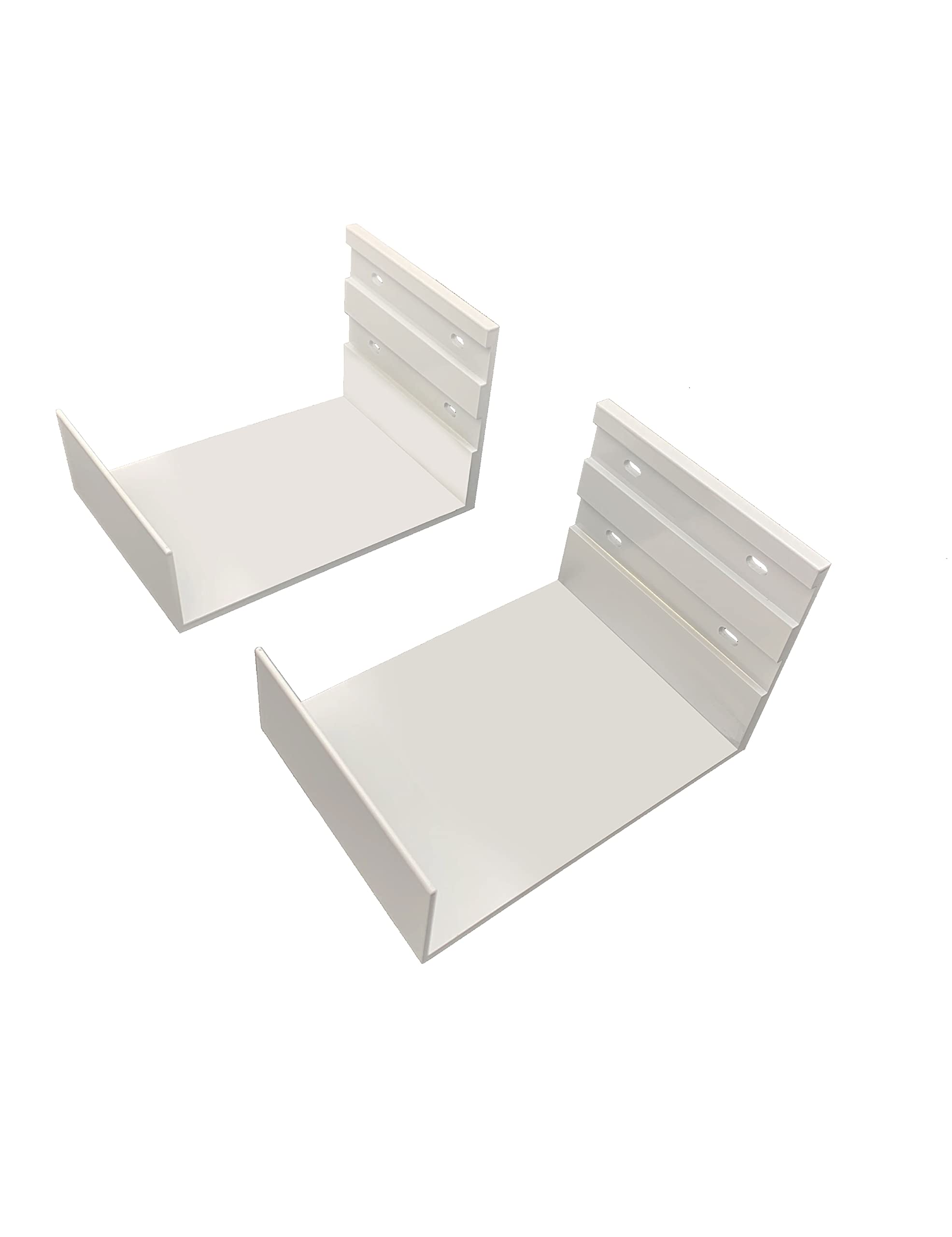 Photo 1 of VIVIDSTORM Wall Brackets - Must Purchase with Our Screen for ElectricTension Floor Screen Wall Mount Set of Two - White Color(Including 2 Brackets)