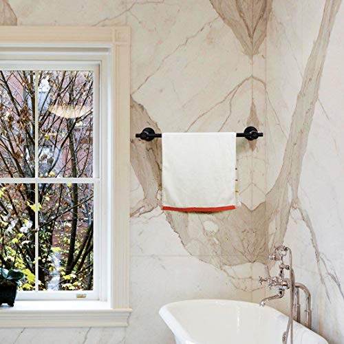 JiePai Suction Cup Towel Bar 24 Inch Oil Rubbed Bronze,Removable Modern