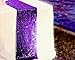 TRLYC 6 Pieces 12 by 108-Inch Wedding Purple Sequin Table Runner,Purple