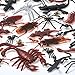 Gejoy 200 Pieces Halloween Plastic Realistic Bugs Including Fake Chilopoda Cockroaches Spiders Flies Mice Geckos Snakes Rats and Ants Patterns for Halloween Party Favors Supplies, 34 Styles