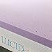 Lucid 3 Inch Lavender Infused Memory Foam Mattress Topper - Ventilated Design – Pressure Relieving Bed Topper - Mattress Pad – CertiPur Certified - Twin Size