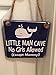 Little Man Cave No Girls Allowed - Whale - Nautical Door Sign Hanger - Gift Present for Him Her|