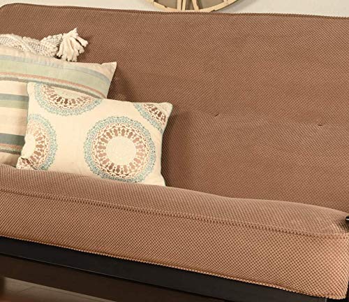 Full Size - Futon Cover Only - Pacific Super Plush Fabric Premium Collection Fits 6-8 inch Futons Mattress (Peru Brown)
