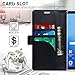 FYY [Genuine Leather [RFID Blocking] Wallet Case for Samsung Galaxy Note 8 2017, Handmade Flip Folio Wallet Case with Kickstand and Card Slots for Samsung Galaxy Note 8 2017 Black