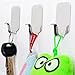 Daixers Stainless Steel Powerful Adhesive Hooks,Easy to Install - Strong & Durable 6-Hook (Max Load 4.4 pounds)