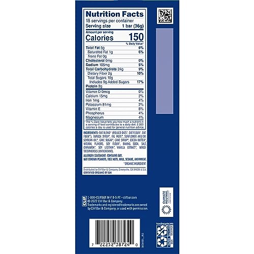 ZBAR – ICED OATMEAL COOKIE – SOFT-BAKED ENERGY SNACK BARS – NON-GMO – 12G WHOLE GRAINS – USDA ORGANIC GRANOLA BARS (18 PACK)