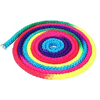 Gymnastics Rope, Rainbow Color Competition Arts Rope Rhythmic Gymnastics Rope Jumping Sports Training Rope for Kids Playing Fitness Home Deocr