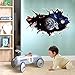 Kemilove 3D Outer Space Planet Wall Stickers for Kids Galaxy Astronaut Mural Decals Home Removable Decoration