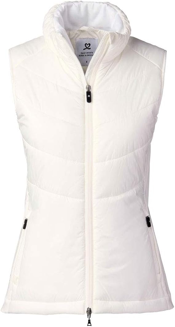Daily Sports Ladies Quilted Gilet with Stretch in Ivory3 Amazon.co.uk