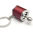 stymart Shifter Gear Keychain, 6 Speed Gear Box Shifter Keychain Key chain Ring, Mini Car Gear Shift Stick Knob Keyring, Car Key Fob Keychain Accessories(Red)