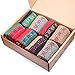 Luxina 8 Pairs Thick Wool Knitting Autumn Winter Socks for Women Snow Flake Patterned