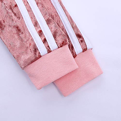 TAOJIAN 2 Pcs Fashion Infant and Toddler Baby Girls Velvet Clothes Outfit Pant Set Casual Outfit (3-4Years, Pink)