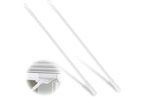 2pcs Aluminum Blind Wand Replacement with Hook, 12 Inches Replacement Vertical Blind Wand, Window Blind Tilt Wand for Windows