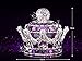 Creative Luxury Bling Crystal Crown Car Perfume Fragrance Bottle Seat Ornament Home Office Air Freshener Home Decor (Purple)