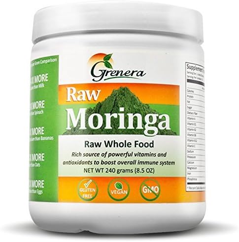 Certified Organic Raw Moringa 240 Grams by Grenera Nutrients Inc