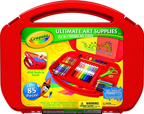 Crayola Ultimate Art Supplies Case with Easel (Color May Vary) Over 85 Pieces