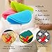 UUSHER Silicone Scrubber, Silicone Sponges Multipurpose Kitchen Scrub Brush for Dish Pot and Veggies Fruit Non-Stick Pan 5 Colors