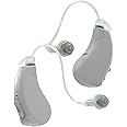 Lucid Hearing Engage Premium OTC Hearing Aids, Gray - iPhone Compatible - For Adults with Mild to Moderate Hearing Loss - Includes Bluetooth, App Controls & Speaker