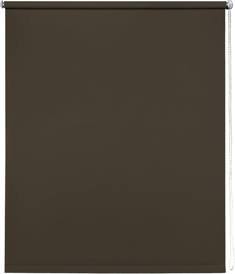 New Edge Blinds Thermal Blackout Roller Blind Chocolate 60cm x 165cm