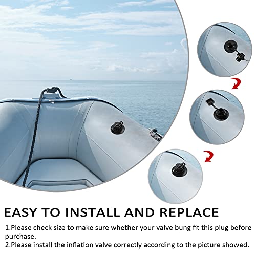 6 Pieces Kayak Valve Air Valve Inflatable Boat Spiral Air Plugs