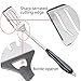 SANNO BBQ Grilling Tools Set Heavy Duty Extra Thick Stainless Steel Spatula, Fork, Tongs with Magnetic Meat Smoking and Temp Guide, Best for Barbecue & Grill (BBQ Tool Sets)