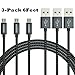 vodool Micro USB Cable, [3-Pack] 6ft / 1.8m Premium Nylon Braided High Speed USB 2.0 A Male to Micro B Fast Charging Cord for Samsung, LG, Motorola, Nexus, HTC, Sony, Android Devices and More