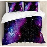 51Kk1q7IE2L. SS150 Ambesonne-Space-Duvet-Cover-Set-Nebula-Dark-Galaxy-with-Luminous-Stars-and-Cosmic-Rays-Astronomy-Explore-Theme-Decorative-3-Piece-Bedding-Set-with-2-Pillow-Shams-King-Size-Purple-Blue