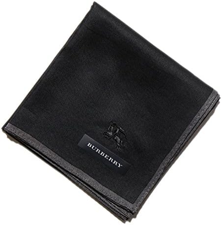Amazon Co Jp バーバリー ハンカチ 黒 シンプル 服 ファッション小物