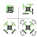 Metakoo Mini Drone WiFi FPV Drone with HD Camera 0.3MP Headless Mode 3D Flip One-key Taking-off & Landing 6-Axis Gyro 2.4GHz RC Quadcotper - Green