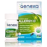Genexa Homeopathic Allergy Medicine: Certified Organic, Physician Formulated, Natural, Non-Drowsy, Non-GMO Verified Decongestant. Helps Provide Seasonal Allergy Relief (60 Chewable Tablets)