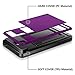 Galaxy S4 Case, Vofolen Dual-Layer Shock Absorbent Galaxy S4 Wallet Case Snap-on Rugged Rubber Cover Bumper Soft Armor + Anti-Scratch Hard Cover Protective Shell for Galaxy S4 (Purple)